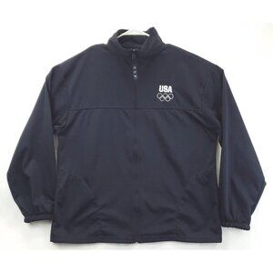 United States Olympic Committee Jacket Mens XL Blue Full Zip
